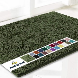 Muddy Mat Highly Absorbent  Soft Chenille Door Mat and Pet Rug Non Slip Thick Washable Area and Bath Mat for Indoor and Outdoor - 1 of 2