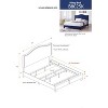 Kings Brand Furniture Clarno Blue Velvet Nailhead Trim Upholstered Bed - 4 of 4