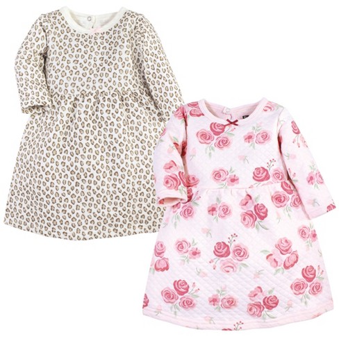 Hudson Baby Infant And Toddler Girl Cotton Dresses, Blush Rose Leopard ...