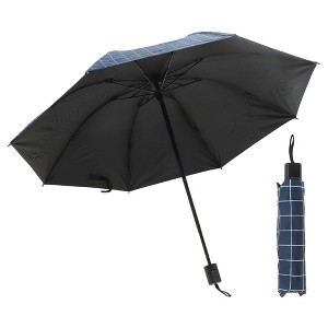 Unique Bargains Portable Rain Umbrella Manual Open Close Windproof Travel - 1 of 4