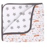 Bacati - Boys Basketball Muslin Orange Gray 10 pc Crib Bedding Set with 4 Swaddling Blankets - 2 of 4