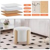 Ottoman Foot Rest Round Bag Floor Chair for Bedroom or Entryway in White - 3 of 4