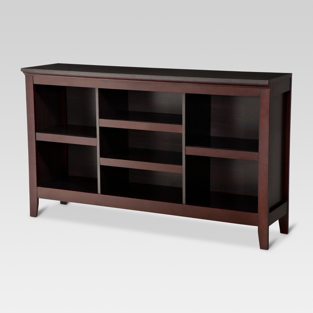 32" Carson Horizontal Bookcase with Adjustable Shelves Espresso Brown - Threshold