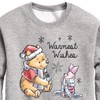 Boys' - Winnie the Pooh - Pooh & Piglet Warmest Wishes Christmas Graphic Long Sleeve Fleece Sweatshirt - 2 of 4