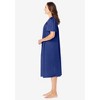 Only Necessities Women's Plus Size Short Silky Lace-Trim Gown - 4 of 4