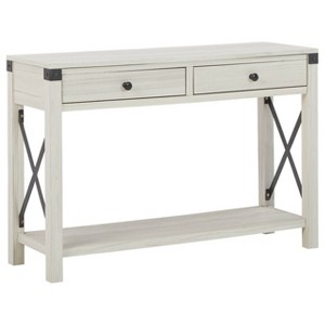 Bayflynn Console Sofa Table White - Signature Design by Ashley: Modern Farmhouse Style, Open Shelf Storage - 1 of 4