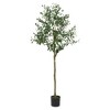 Artificial Olive Tree - Indoor Olive Tree Decor, Outdoor Olive Tree Decoration, Removable Artificial Tree, Fake Olive Tree with Leaves - 3 of 4