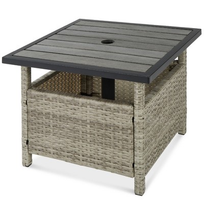 Best Choice Products Wicker Rattan Patio Side Table Outdoor