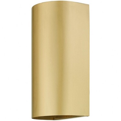 Satin Gold Handcrafted Stainless Steel Outdoor Wall Sconce