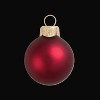Northlight 8ct Bordeaux Red Matte Glass Christmas Ball Ornaments - 3.25" (80mm) - 3 of 3