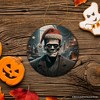 Grotesque Frankenstein with Santa Hat Ornament, Spooky Holiday Gift for Horror Fans| OrnamentallyYou - 4 of 4