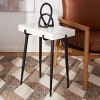 Yuki Stone Top Accent Table - ACC3708A - White/Black - Safavieh - 2 of 4