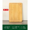 Bamboo Wood Cutting Board Chopping & Serving Board 18" x 12" XL Large - Royal Craft Wood - 3 of 4