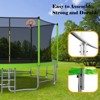 Okak 15FT Kids Trampoline with Enclosure Net, Outdoor Trampolines with Basketball Hoop, Large Adults Rebounder for Garden, Patio, Green - 3 of 4