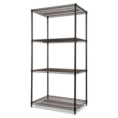 Black 36" x 24" x 72" Wire Shelving Unit