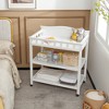 Tangkula Mobile Baby Changing Table Infant Diaper Station Nursery Organizer w/ Pad - 2 of 4
