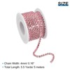 Unique Bargains DIY Bag Clothing Decoration Crystal Rhinestone Sew on Close Claw Chain Trim - 2 of 4