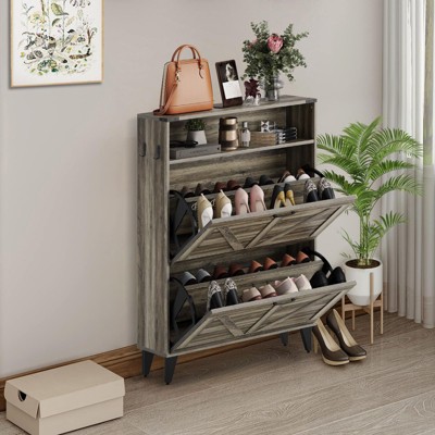 Shoe Cabinet with 2 Flip Drawers