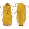 Perphy Women's Lace Up Round Toe Cushioned Insole Platform Chunky Heel Ankle Boots - 3 of 4