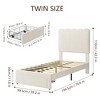 Twin Bed Frame with Storage Drawer and Headboard - 2 of 4