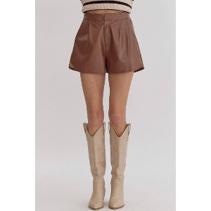 Women's Pleather Short - entro - 1 of 4