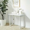 PJ Wood Children's Folding Desk with Leg Hinges and Side Stretchers for Writing, Studying, Arts and Crafts, School and Home Set Up, White - 4 of 4
