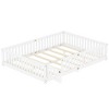NicBex Kids Montessori Bed with Door,Wood Floor Bed with Safety Guardrails,Twin/Full/Queen Size Toddler bed for Bedroom Playroom,White/Gray/Brown - 4 of 4