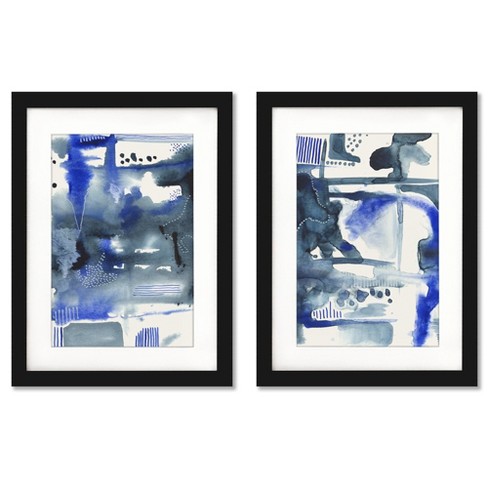 2pk 16 x 20 Abstract Pair Framed Wall Canvases - Threshold™