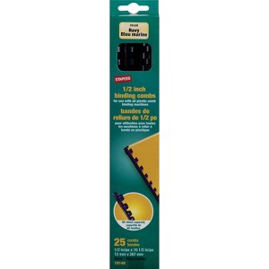 Staples Plastic Binding Spines Navy 1/2 5234202 - 1 of 1