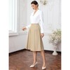 INSPIRE CHIC Women's Pleated Intage High Waisted Flowy Casual Work A-Line Midi Skirt - 4 of 4