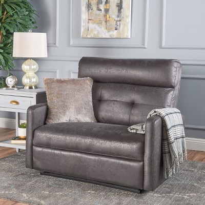 Double Seats Modern Unholstered Traditional Recliner Chair with Fabric for bedroom living room-Christopher Knight Home