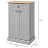 Kitchen Tilt Out Trash Bin Cabinet Free Standing Recycling Cabinet Trash Can Holder With Drawer - image 3 of 4