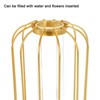 Unique Bargains Flower Plant Lantern Style Container Glass Tube Metal Rack Stand Clear Vase - 4 of 4