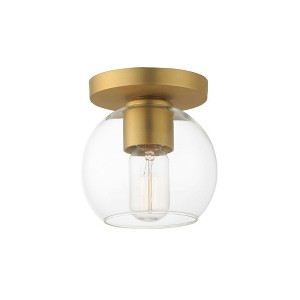 Maxim Lighting Knox 1 - Light Flush Mount in  Natural Aged Brass - 1 of 4