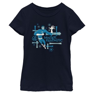 Girls The Fantastic Four: First Steps Retro Mister Fantastic T Shirt - 1 of 4