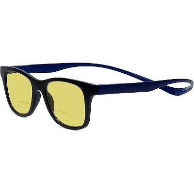 Magz Chelsea Magnetic Front Connecting Polarized Sun OR Bi-Focal Sunglasses in Black Blue