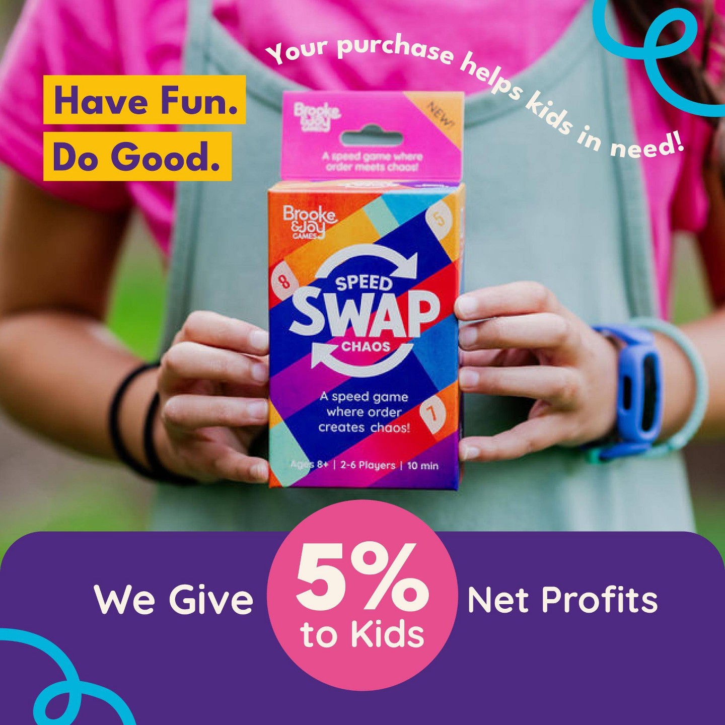 Детская карточная игра Brooke & Joy Games Speed Swap Chaos™ Card Game for Kids, Adults, Families, Parties & Game Nights, 2-6 Players, Ages 8 and Up — фото 7