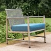 Captiva Designs Coastal 6pc Patio Steel and Rattan Sofa Conversation Set with Coffee Table - 3 of 4