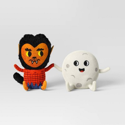 Werewolf and Full Moon Duo Halloween Figurines - Hyde and EEK! Boutique™