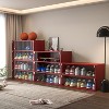 Vynxaria Red Shoe Display Cabinet with Glass Doors for Sneakers - 3 of 4