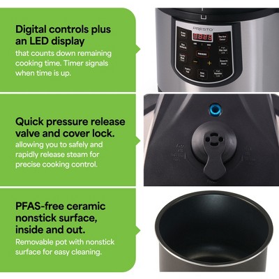 Presto 6-Quart Stainless Steel Electric Pressure Cooker