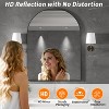 FAMYYT 30 in. W x 40 in. H Arched Aluminum Framed Wall Bathroom Vanity Mirror in Glossy Black - 3 of 4