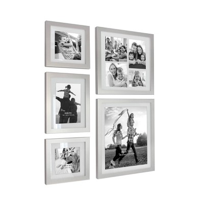 5pc Decorative Stamped Photo Frame Set Silver Stonebriar Collection