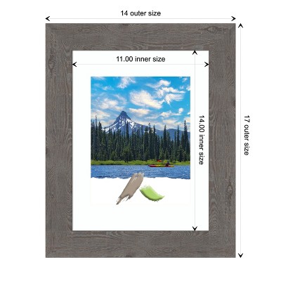 Rustic Grey Polystyrene 8x10 Narrow Wall Picture Frame