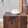 Kumasinova 20"H Modern End Table with Wood Texture,Chic Sofa Side Table for Living Room,Premium MDF Accent End Table with Anti-Slip Feet,Walnut - 4 of 4