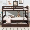Sapphtopaz Full Over Full Bunk Bed with Trundle for Bedroom,Bunk Beds with Ladder and Guardrails,Convertible to 2 Beds Frame for Kids and Adults - 2 of 4