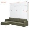 Queen Size Murphy Bed Foldable Wall Bed with Sofa and Shelves - ModernLuxe - 4 of 4