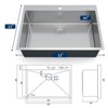 Single Bowl Stainless Steel Kitchen Sinks 30 Inch Topmount Sinks – Brushed 1.35mm Handcrafted Sink with Bottom Grid, Drain Basket, Drain Assembly - 2 of 4