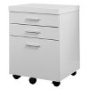 Monarch 3 Drawer Rolling Portable Filing Cabinet, White (2 Pack) - 2 of 4