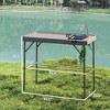 Folding Fish Cleaning Table with Sink, Portable Camping Table with Faucet, Drainage Hose, Sprayer and Shelf - 3 of 4